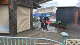 flooding in Rose hill  Belal Cyclone Class 2  Mauritius 🇲🇺 [upl. by Nertie]