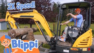 Blippi Learns About Bulldozers at 2x Speed [upl. by Mouldon]