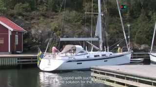 SidePower retractable and variable speed thrusters in the new Hallberg Rassy 412mp4 [upl. by Gnouh864]