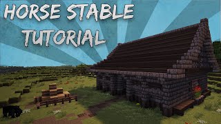 Minecraft How To Build A Horse Stable Tutorial [upl. by Yort919]