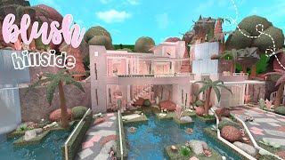 BLOXBURG  Blush Hillside Mansion  House Build [upl. by Jecho]