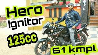 HERO IGNITOR 125 CC MILEAGE TEST [upl. by Otrebla]