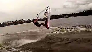 BACKFLIP on Kawasaki 550sx standup Jetski [upl. by Cresida]