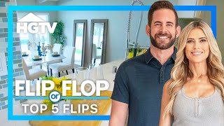 TOP 5 Flip or Flop Home Renovations  Flip or Flop  HGTV [upl. by Attenohs]