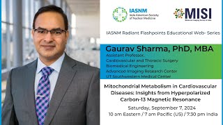 Gaurav Sharma PhD MBA  Mitochondrial Metabolism in Cardiovascular Diseases [upl. by Gaal368]