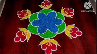 2025rangoli new year special rangoli design muggulu kolam design muggulu 🌺🌺🌟👌 [upl. by Enelyak]