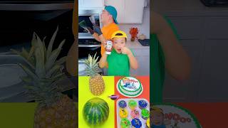 Minecraft cake vs ketchup ice cream challenge🍨 funny by Ethan Funny Family [upl. by Cupo]