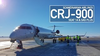 SCANDINAVIAN AIRLINES CRJ900  Review of Premium Economy [upl. by Hnahk8]