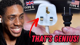 Why British Plugs and Outlets are the best in the world  FOREIGN REACTS [upl. by Ventura]