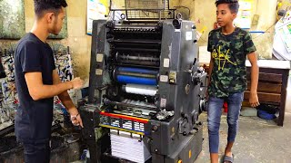 Heidelberg GTO 32 × 46cm offset printing press machine working Offset printing tutorial [upl. by Segalman]