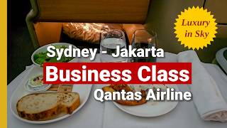 4k Sydney to Jakarta Qantas business class 2024  Qantas business class  Qantas Business Suite [upl. by Kele]