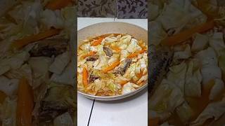 HOW TO COOK GINISANG SARDINAS NA MAY REPOLYO sauteedcabbage [upl. by Pallas778]