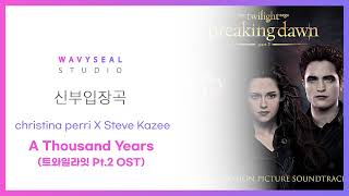 신부입장곡 Christina perri X Steve Kazee  A Thousand Years 트와일라잇 Pt 2 OST AR  MR 편집 ver  음원 편집 [upl. by Filomena]