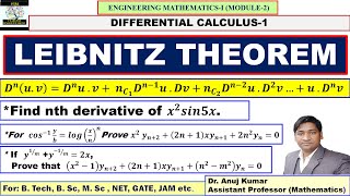 Leibnitz Theorem  Leibnitz Theorem Engineering Mathematics  Leibnitz Theorem BSc 1st Year [upl. by Torbart]