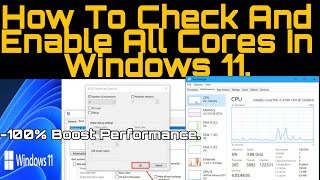 How To Enable All Cores In Windwos 11 Boost PC 100 In Hindi [upl. by Ggerk]