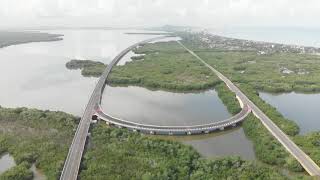 Volando en DroneMavic Air 4KViaducto de la Paz CartagenaBarranquilla Oct 18 de 2018Bolivar Col [upl. by Fayola]