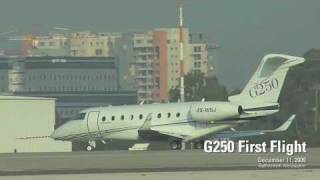 Gulfstream G250 first flight [upl. by Jehius]