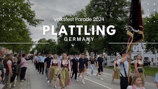 4K Volksfest Parade Plattling 2024  German Festival  Frühlingsfest [upl. by Pippas324]