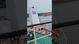 Double ship birthing at the port 🚢 Discharge by Crane 🎀 shortvideo shorts shortsfeed trending [upl. by Atsillak]