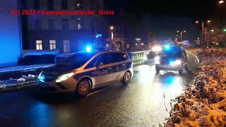 2 FuStw Polizeiinspektion Greiz Absicherung Demo [upl. by Assenab15]