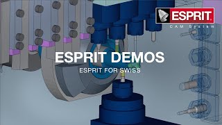 Digital Manufacturing Implemented with ESPRIT for Swiss Machining [upl. by Moulton30]