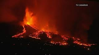 LIVE Volcano erupts on La Palma in the Canary Islands [upl. by Baiss]