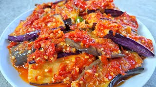 RESEP TERONG BALADO PEDAS MANIS  BALADO TERONG UNGU [upl. by Ylsew648]