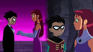 Robin and Starfire Moments  Teen Titans Season 2 [upl. by Anatolio]