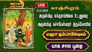 LIVEகாஞ்சிபுரம்அருள்மிகு சுந்தராம்பிகை உடனுறை அருள்மிகு கச்சபேஸ்வரர் கோயில்  யாக சால பூஜை [upl. by Anidem858]