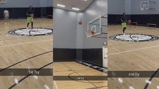 Polo G Attempts Half Court Challenge [upl. by Retrac]