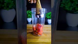 Strawberry Smoothie 🍓  asmr shorts [upl. by Dranek]