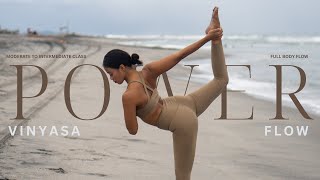 30 Minutes Power Vinyasa Yoga Flow Full Body Mobility Strength and Balance Fluidity Minimal Cues [upl. by Philemol]