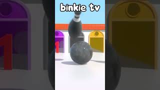 Bowling Ball Lean Numbers For Kids Fun by Binkie TV [upl. by Asennav]