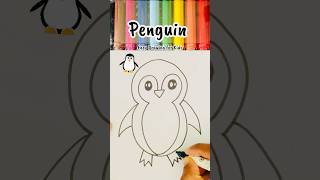 🐧 Easy Drawing Penguin Drawing amp Painting For Kids 🐧Drawing  How to Draw A Penguin [upl. by Akcimat119]