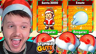 🎄 ABRI 100X CAIXAS E COMPLETEI O NOVO PASSE DE NATAL DO STUMBLE GUYS 🎅 ‹ KHORTEX › [upl. by Leong610]