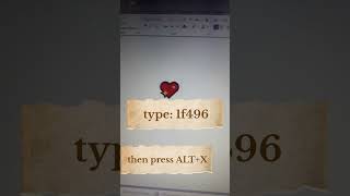 MS Word emoji symbol shortcut KEY msword youtubeshorts shortcut [upl. by Ledairam]