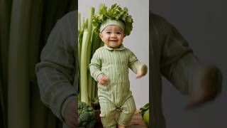 Cute Babies at the Model Stage Vegetable Costume 💕👶 BabyGirl cutebaby [upl. by Tiloine]