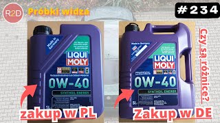 Zakup oleju w Niemczech i w Polsce Czy są różnice Liqui Moly 0W40 VW Bora 234 [upl. by Dorotea]