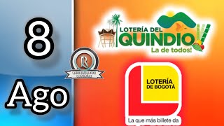 Resultados de las LOTERIA BOGOTA Y QUINDIO del Jueves 8 de Agosto del 2024 [upl. by Eugenides300]