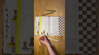 2024 Bullet Journal  August Chess Set Up BulletJournal [upl. by Isabea]