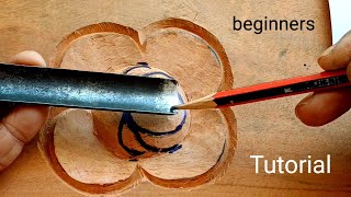 beautiful flower making tutorial  carving by UP wood art [upl. by Madox]