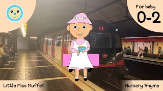 Little Miss Muffet 👧🏻  Nursery Rhyme for Baby 👶🏻  Ages 02 Years [upl. by Ecirtal]