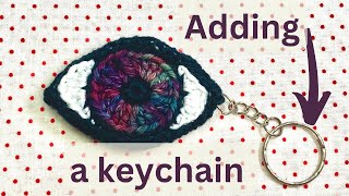 How to add a keychain to a crochet piece [upl. by Anigger555]