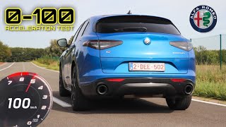 2023 Alfa Romeo Stelvio 280hp  0100 Acceleration TEST amp Sound CHECK [upl. by Krilov1]