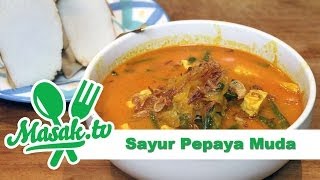 Ketupat Sayur Pepaya Muda  Resep 129 [upl. by Arrehs148]