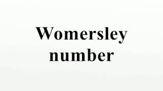 Womersley number [upl. by Desta]