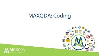 Coding qualitative data with MAXQDA 2018 [upl. by Thaxter]