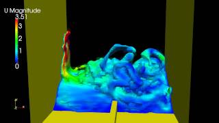 OpenFOAM quotBreaking of a Damquot Simulation Half Water HD [upl. by Arraet]