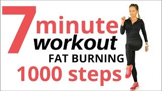 WALKING AT HOME  7 MINUTE FAT BURNING FAST PACE WALK 1000 STEPS AT HOME  INDOOR WALKING WORKOUT [upl. by Adnirual231]