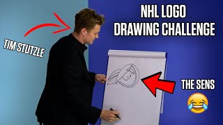 We Asked NHL Players To Draw Their Team Logo In 60 Seconds  NHL Logo Challenge Part 1 [upl. by Farris]